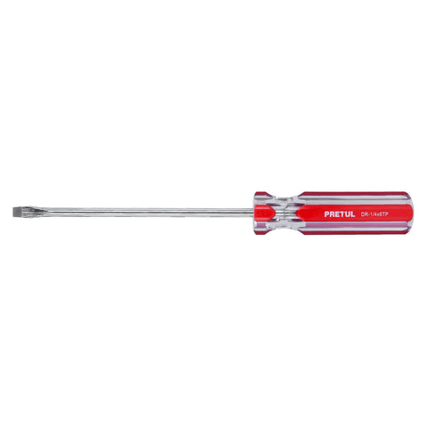 Desarmador plano 1/4 x 6' mango de PVC, Pretul | DR-1/4X6TP | 21462