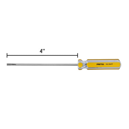 Desarmador cabinet 1/8 x 4' mango de PVC, Pretul | DG-1/8X4TP | 21464