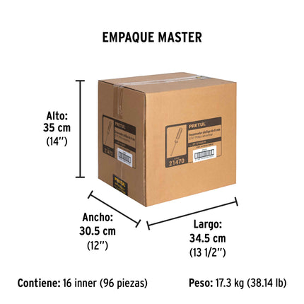 Desarmador de cruz 5/16 x 6' mango de PVC, Pretul | DP-5/16X6TP | 21470