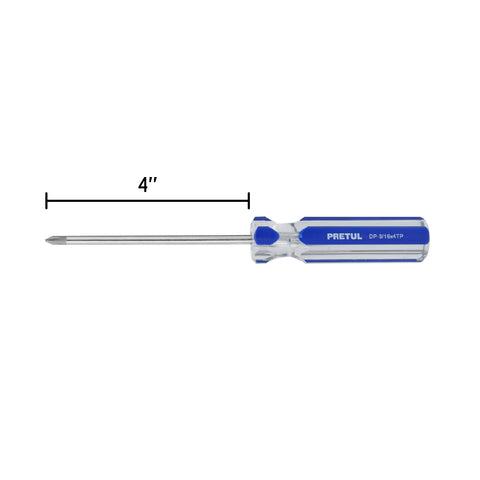 Desarmador de cruz 3/16 x 4' mango de PVC, Pretul | DP-3/16X4TP | 21473