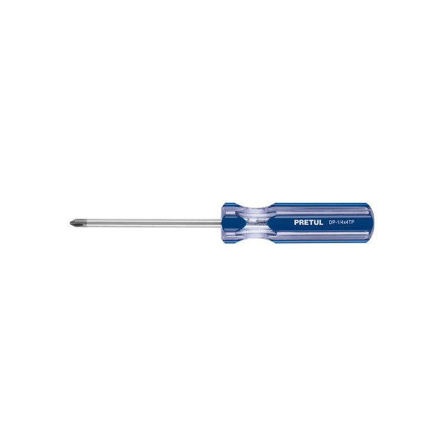 Desarmador de cruz 1/4 x 4' mango de PVC, Pretul | DP-1/4X4TP | 21474