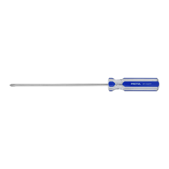 Desarmador de cruz 1/4 x 8' mango de PVC, Pretul | DP-1/4X8TP | 21475