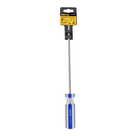 Desarmador de cruz 1/4 x 8' mango de PVC, Pretul | DP-1/4X8TP | 21475