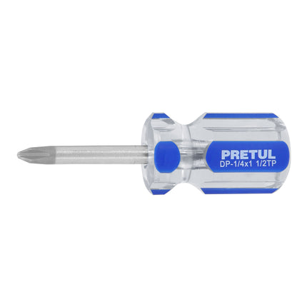 Desarmador de cruz 1/4 x 1-1/2' mango de PVC, Pretul | DP-1/4X1-1/2TP | 21476