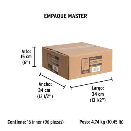 Desarmador de cruz 1/4 x 1-1/2' mango de PVC, Pretul | DP-1/4X1-1/2TP | 21476
