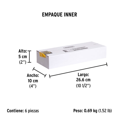 Desarmador de cruz 1/4 x 6' mango de PVC, Pretul | DP-1/4X6TP | 21477