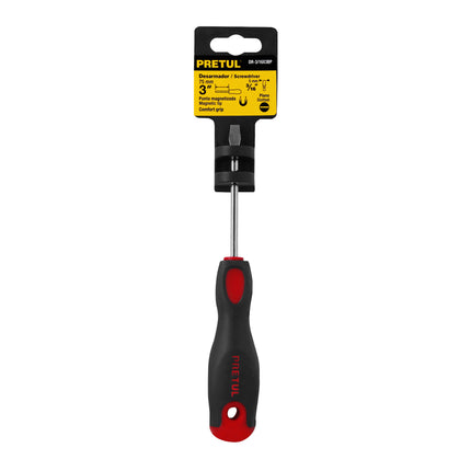 Desarmador plano 3/16 x 3' mango Comfort Grip, Pretul | DR-3/16X3BP | 21478