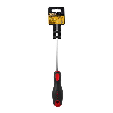 Desarmador plano 1/4' x 4'mango Comfort Grip, Pretul | DR-1/4X4BP | 21481