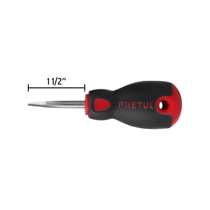 Desarmador plano 1/4' x 1-1/2'mango Comfort Grip, Pretul | DR-1/4X1-1/2BP | 21483
