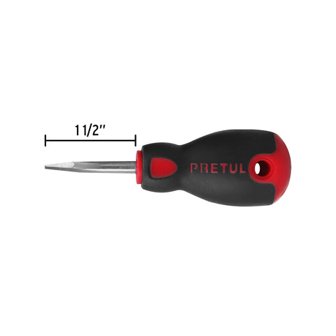 Desarmador plano 1/4' x 1-1/2'mango Comfort Grip, Pretul | DR-1/4X1-1/2BP | 21483