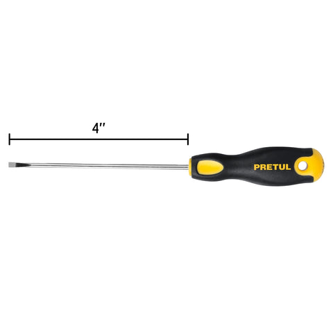 Desarmador cabinet 1/8 x 4' mango Comfort Grip, Pretul | DG-1/8X4BP | 21486