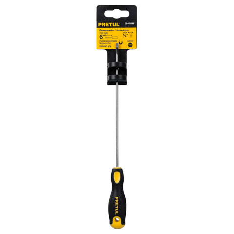 Desarmador cabinet 1/8 x 6' mango Comfort Grip, Pretul | DG-1/8X6BP | 21487