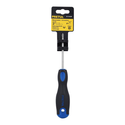 Desarmador de cruz 3/16' x 3' mango Comfort Grip, Pretul | DP-3/16X3BP | 21493