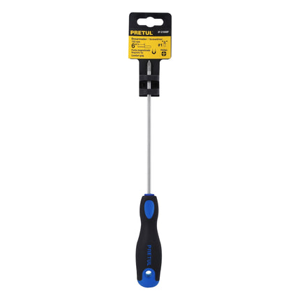 Desarmador de cruz 3/16' x 6' mango Comfort Grip, Pretul | DP-3/16X6BP | 21494