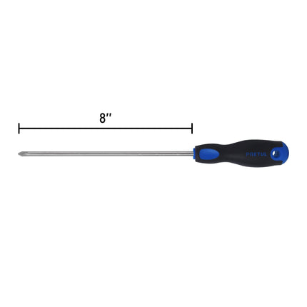 Desarmador de cruz 1/4' x 8' mango Comfort Grip, Pretul | DP-1/4X8BP | 21497
