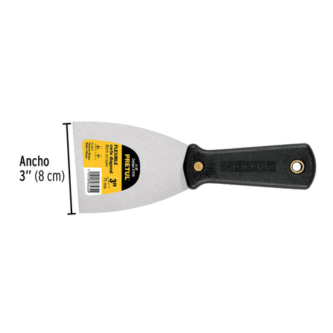 Espátula flexible 3' con mango de plástico, Pretul | E-3F | 21516