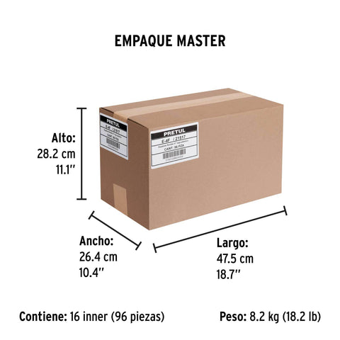 Espátula flexible 4' con mango de plástico, Pretul | E-4F | 21517