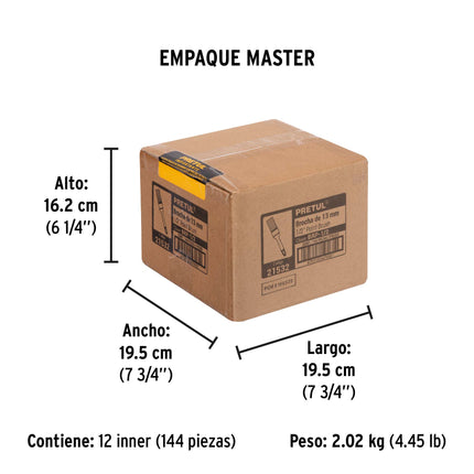 Brocha uso general de 1/2' con mango de plástico, Pretul (BRP-1/2)