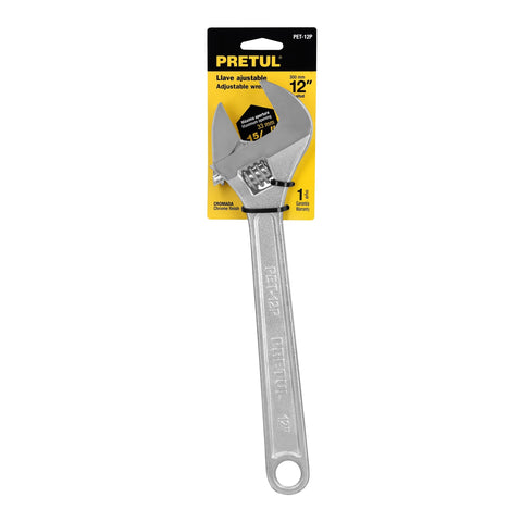 Llave ajustable (perico) 12' cromada, Pretul | PET-12P | 21817