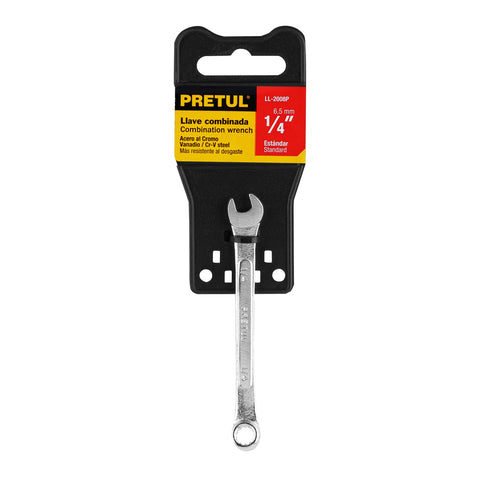 Llave combinada 1/4' x 100 mm de largo, Pretul | LL-2008P | 21880