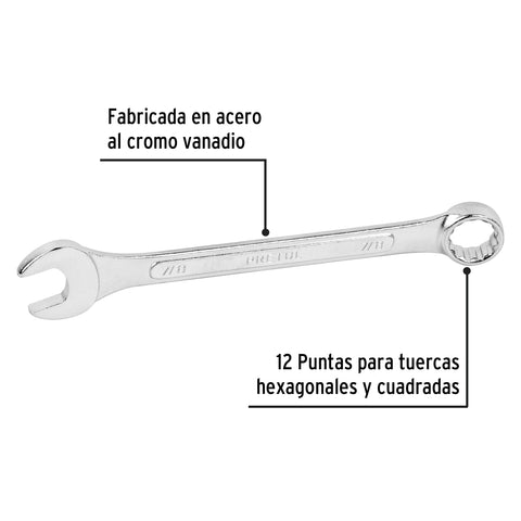 Llave combinada 7/8' x 260 mm de largo, Pretul | LL-2028P | 21890