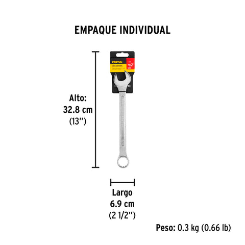 Llave combinada 15/16' x 280 mm de largo, Pretul | LL-2030P | 21891