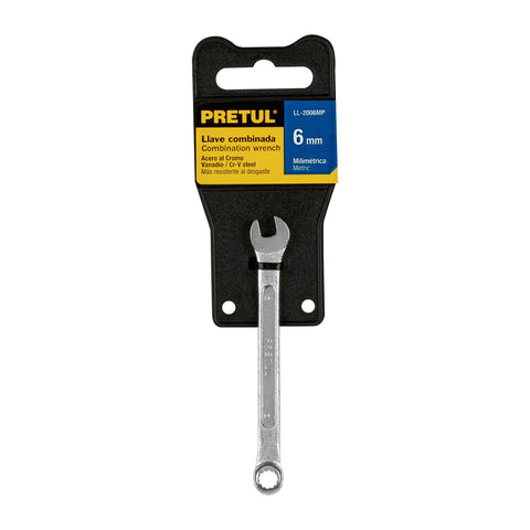 Llave combinada 6 mm x 100 mm de largo, Pretul | LL-2006MP | 21900