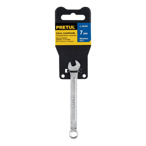 Llave combinada 7 mm x 110 mm de largo, Pretul | LL-2007MP | 21901