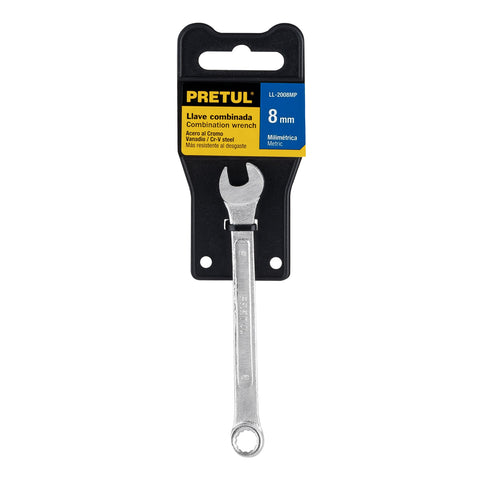 Llave combinada 8 mm x 120 mm de largo, Pretul | LL-2008MP | 21902
