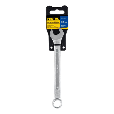 Llave combinada 15 mm x 190 mm de largo, Pretul | LL-2015MP | 21909