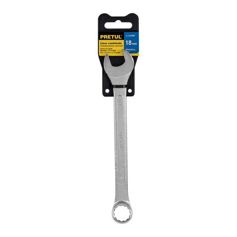 Llave combinada 18 mm x 220 mm de largo, Pretul | LL-2018MP | 21912