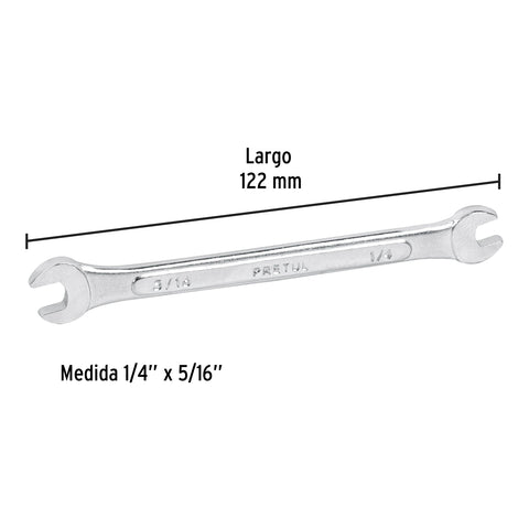 Llave española, 1/4 x 5/16' x 122 mm de largo, PRETUL | LL-3018P | 21950