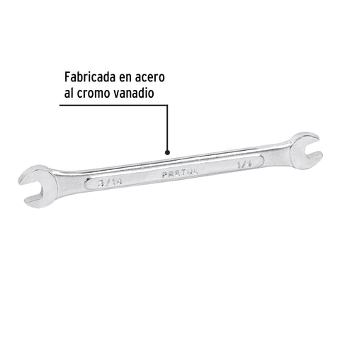 Llave española, 1/4 x 5/16' x 122 mm de largo, PRETUL | LL-3018P | 21950