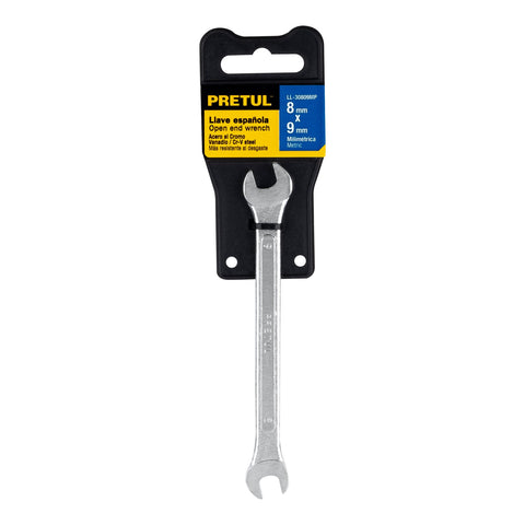 Llave española 8 x 9 mm x 140 mm de largo, PRETUL | LL-30809MP | 21971