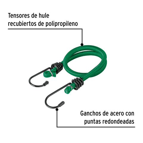 Juego de 8 tensores elásticos, Pretul | TENS-8 | 22021