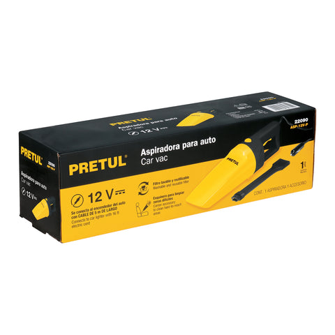 Aspiradora para auto, de 12 volts, Pretul | ASP-12V-P | 22090
