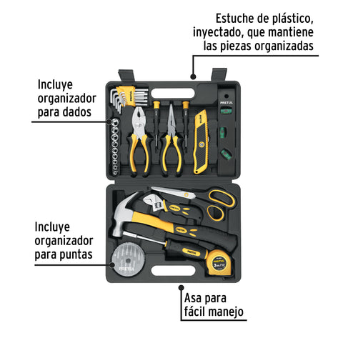 Juego de 42 herramientas Comfort Grip, Pretul | SET-42 | 22101