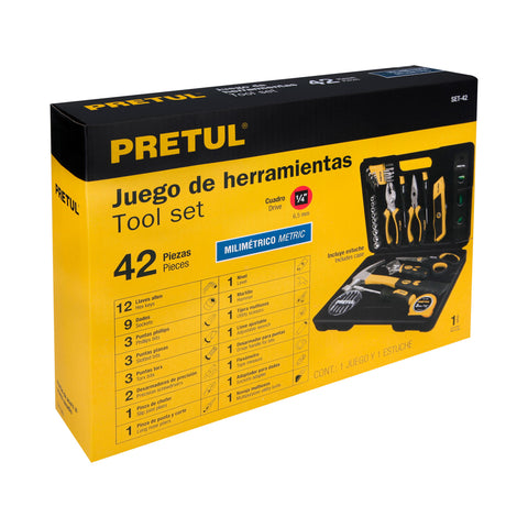 Juego de 42 herramientas Comfort Grip, Pretul | SET-42 | 22101