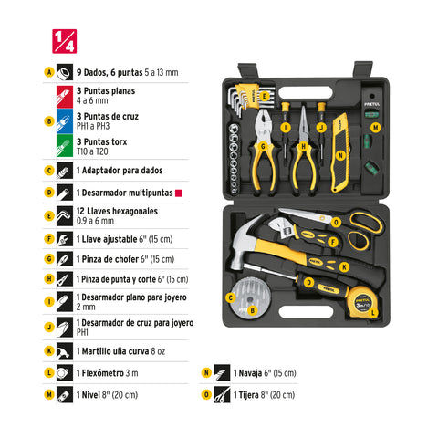 Juego de 42 herramientas Comfort Grip, Pretul | SET-42 | 22101