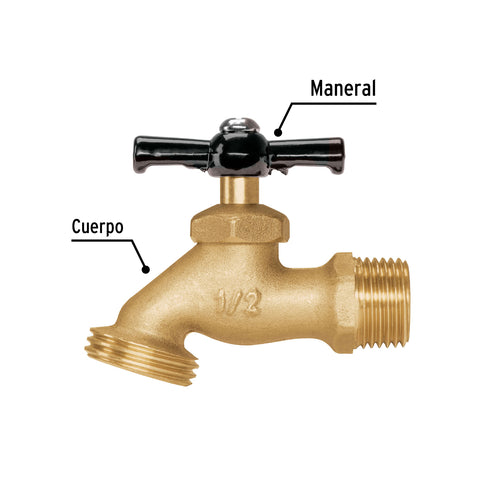 Llave p/manguera, de latón, 100g, 1/2', granel, PRETUL | LL-JAR-P | 22146