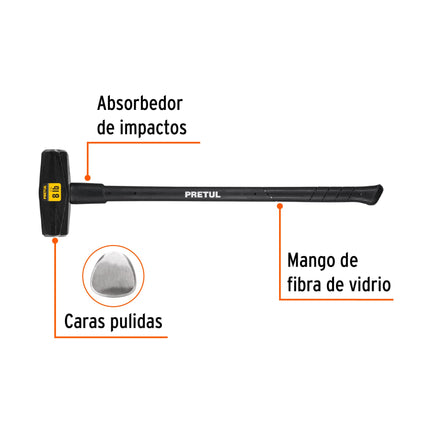 Marro tipo Nevada 8 lbs. mango 36', Pretul | MD-8MP | 22205