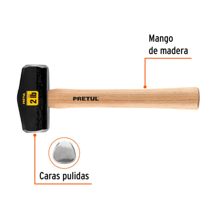 Marro tipo Nevada 2 lbs. mango 10-3/4', Pretul | DHT-2P | 22215