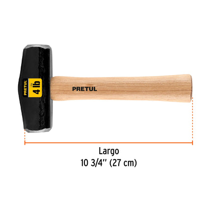 Marro tipo Nevada 4 lbs. mango 10-3/4', Pretul | DHT-4P | 22217