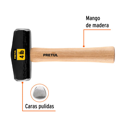 Marro tipo Nevada 4 lbs. mango 10-3/4', Pretul | DHT-4P | 22217