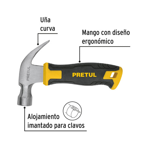 Martillo 10 oz, mango comfort grip, Pretul | MO-10E | 22291
