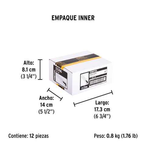Cutter 18 mm plástico con alma metálica, Pretul | CUT-6P | 22396