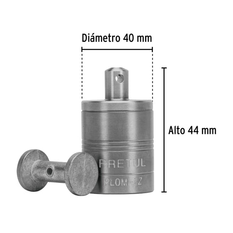 Plomada metálica de 310 g con centro, Pretul | PLOM-2Z | 22462