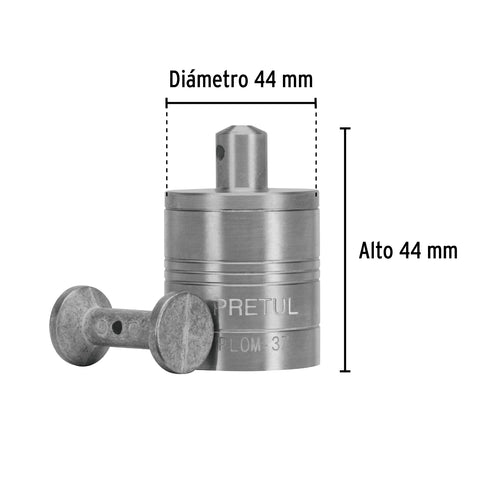 Plomada metálica de 340 g con centro, Pretul | PLOM-3Z | 22463