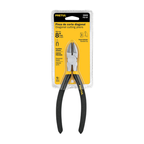 Pinza de corte diagonal 8' mango de PVC, Pretul | PCD-8P | 22639