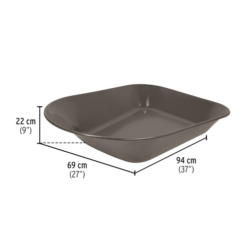 Carretilla 4 ft3, gris, neumática, bastidor tubular, PRETUL | CAP-4NB | 22647